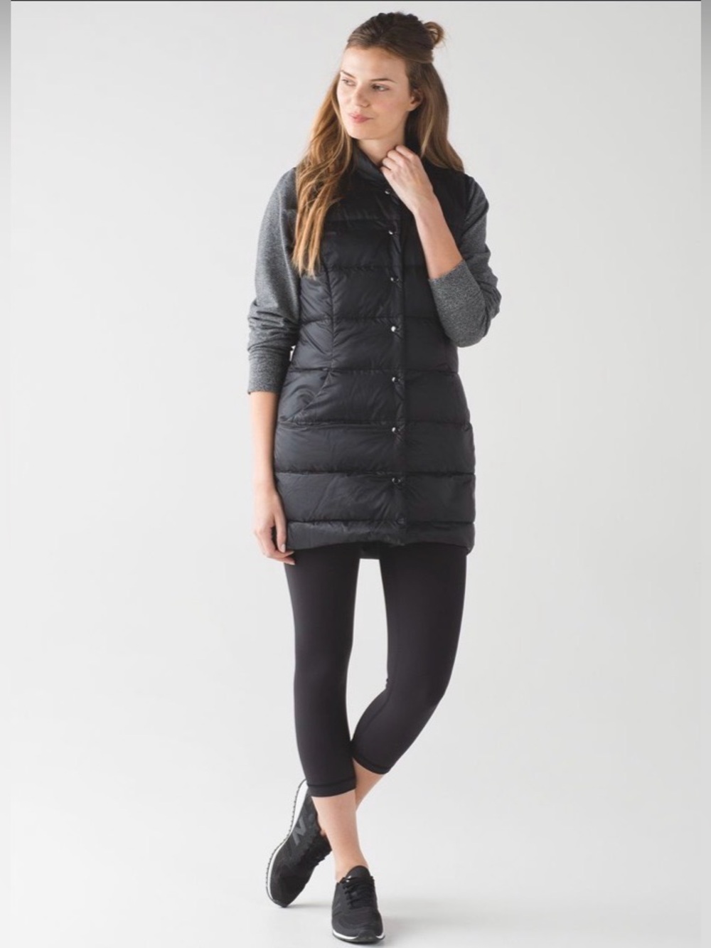 Lululemon All Days Vest Down Puffer Vest Size 4 Black